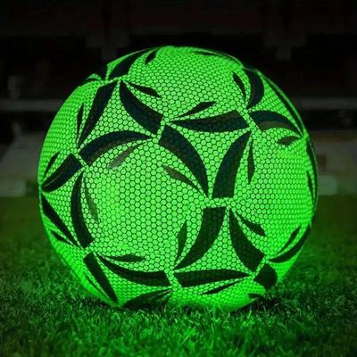Größe 5 Leuchtender Fußball Langlebiger Fußball Wettkampf Training Innen Außen