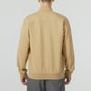 adidas Solid Color Logo Stand Collar Long Sleeve Khaki Jacket for Men