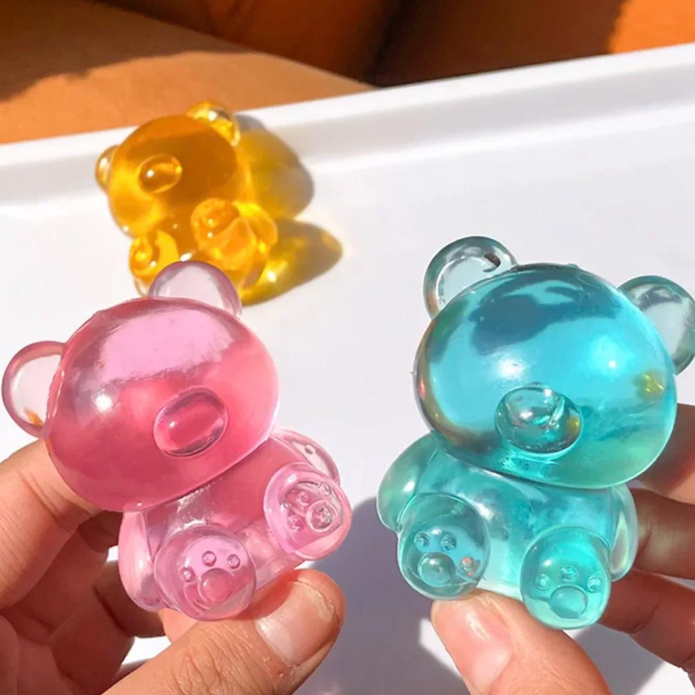 Cute Bear Maltose Stress-relieving Toy Colorful Sensory Toy Creative New Item Desk Decoration Stress Relief Doll Party Gifts