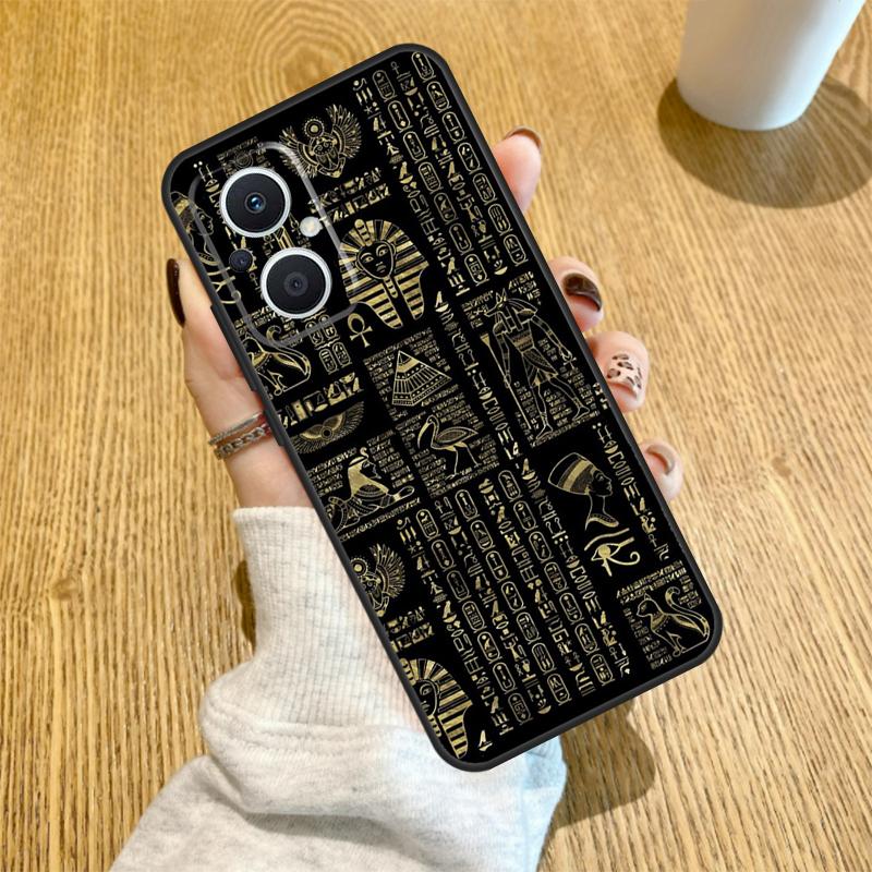 Ancient Egyptian Hieroglyphic Funda For OPPO Reno 7 8 Lite 14 F 13F 12F 11F 13 12 11 10 Pro OPPO Find X9 X8 X6 X5 Pro Case