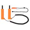 Retractable Ice Picks Kit Comfortable Grip Incisive Tip Ice Awls with Whistle for Fishing Skating Emergency Orange