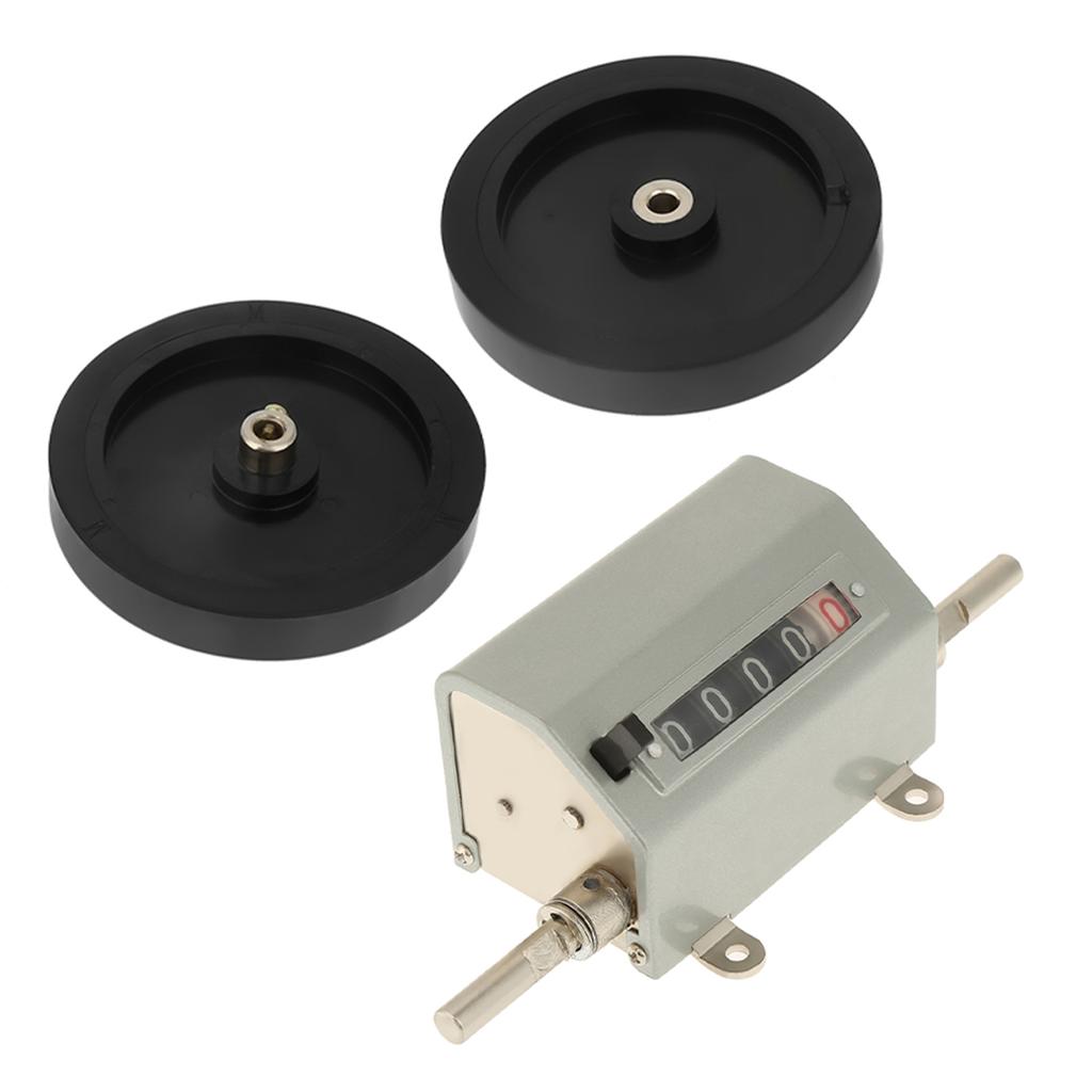 Digital 5-digit Rolling Wheel Counter 0- 9.9 Counting Range Roll Type Length Counter . Speed 350 Rpm Rolling Wheel Measuring Counter with Reset f