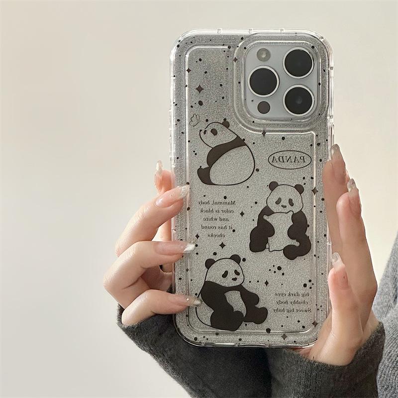 Husă din silicon cu sclipici și desene animate Zhitai pentru iPhone 11/13/14/15 Pro, cu airbag absorbant.