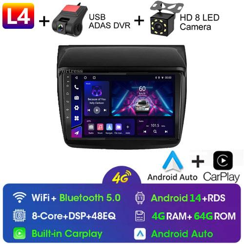 For Mitsubishi Pajero Sport 2 L200 Triton 2008 - 2016 Car Radio 2 Din Android Auto Multimedia Carplay 2din DVD GPS Navigation