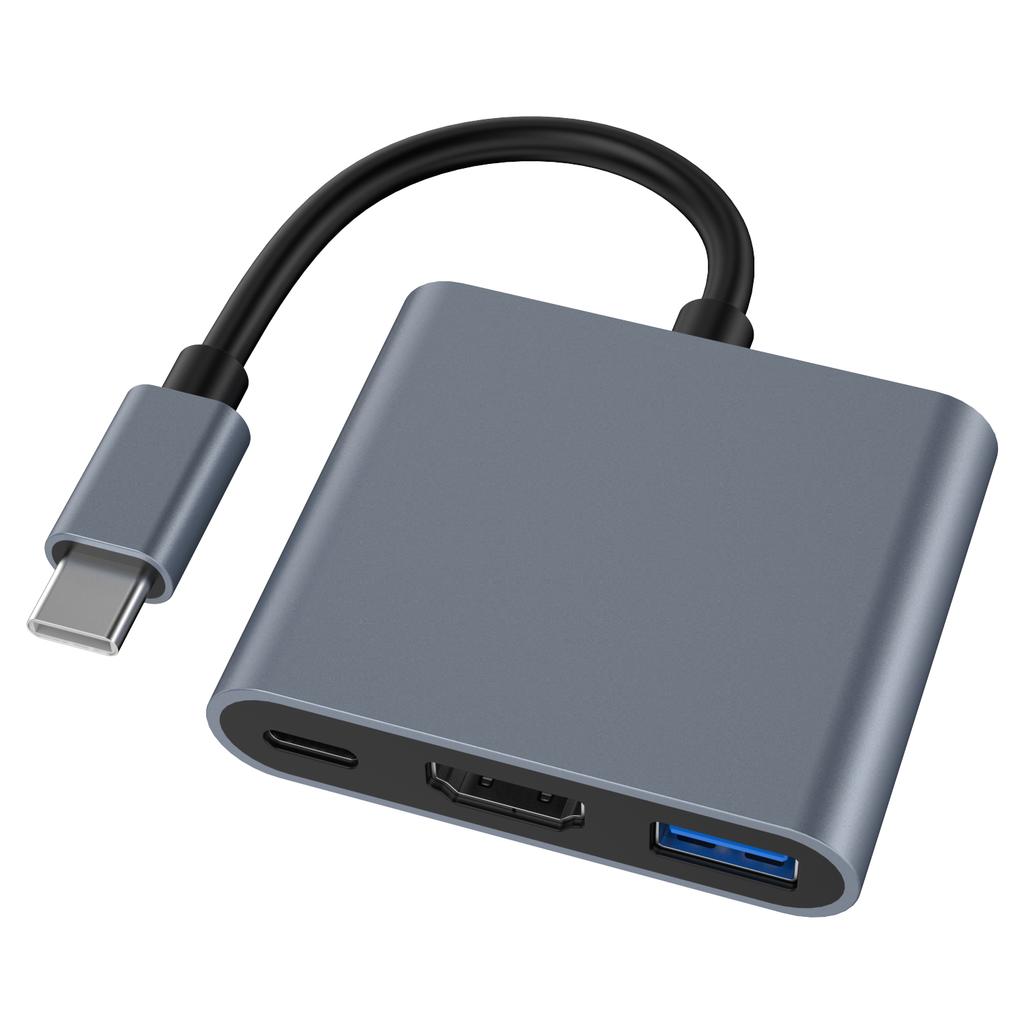 Computer Accessories 3 in 1 USB C Hub Type c to 4k Hdmi Hdtv Usb3.0 PD Type C Hub Docking Station 3 Port for Laptop
