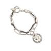 Women Trendy Fashion Punk Vintage Double Layer Portrait OT Button Bracelets Personality Jewelry