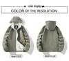 Men's and Women's Embroidered Warm Hooded Winter Fleece Jacket 8918 - Popular Internet Celebrity Style