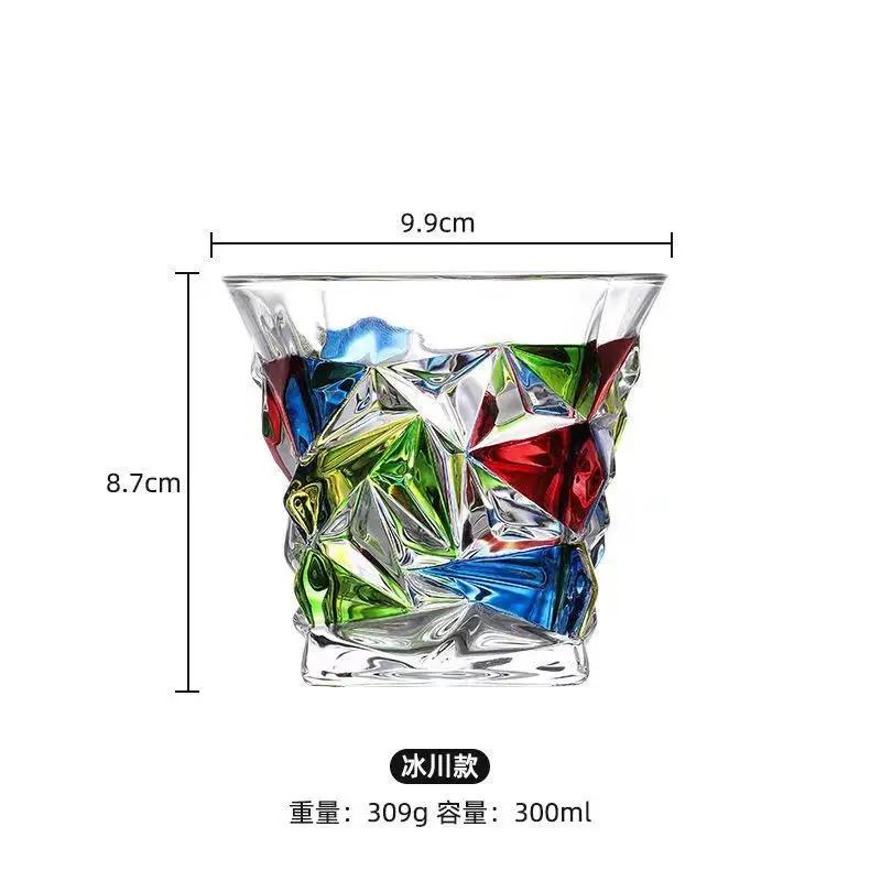 

Расписанная вручную и красочная плетеная хрустальная чашка итальянского дизайнера, маленькая подарочная стеклянная чашка 300ml