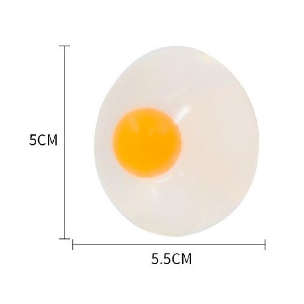 Transparent Yolk Egg Squishy Ball Pinch Toy Simulation Egg Squishy Toy Egg Fidget Toy Adults