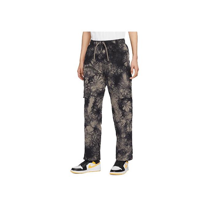 Jordan Heritage Tie-Dye Lace-Up Straight-Leg Pants Women Bottoms Olive-Grey DM5232-040