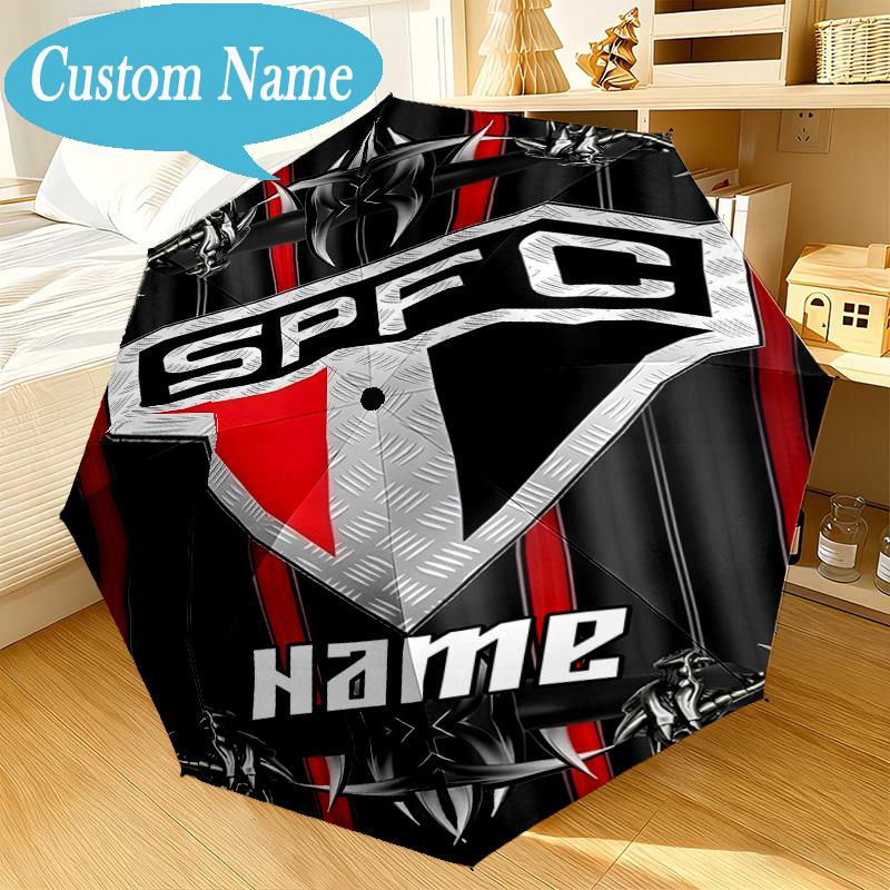 Custom Name Umbrella SPFC Team Spirit Umbrella 8-Frame for Travel, Camping, Casual Lightweight Portable, Essential for Family Gifts