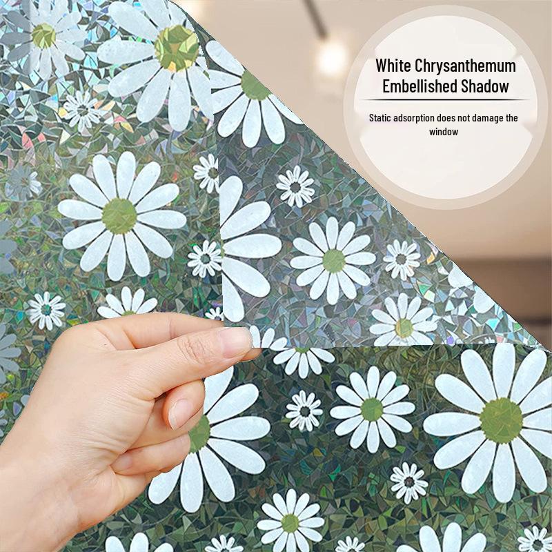 Colorful Thickened Translucent Window Stickers for Bedrooms & Living Rooms - Anti-Peep Glass Film for Offices