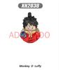 Latest  King Luffy Solon X0356 X0355 X0354 X0353 Japanese Anime Series Animation Blocks Small Action Combination Ornament