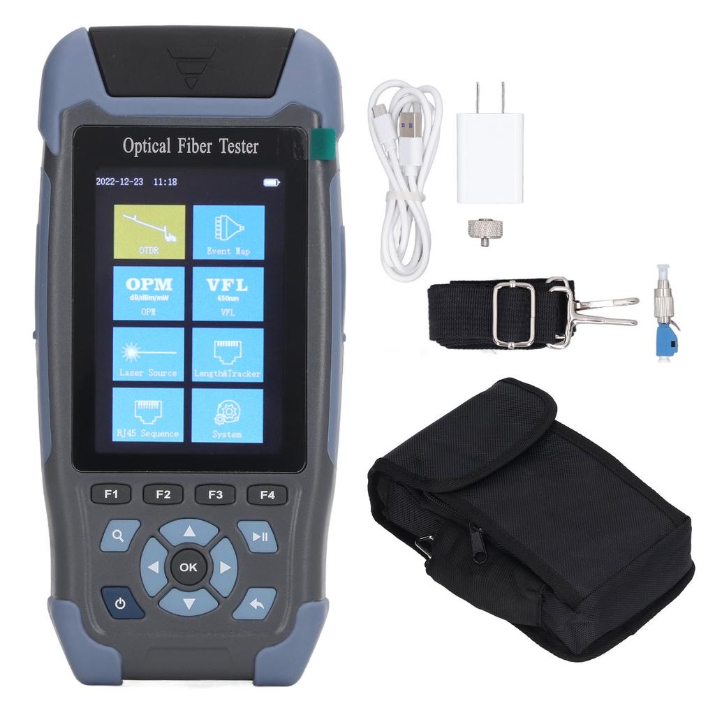 3.5in OTDR Optical Time Domain Reflectometer with FC to LC Connector Optical Fiber Power Meter