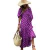 2023 Autumn New Independent Station Hot-selling Geometric Printing Bubble Sleeve Dress Street Fried Street Large Size Women's Clothing