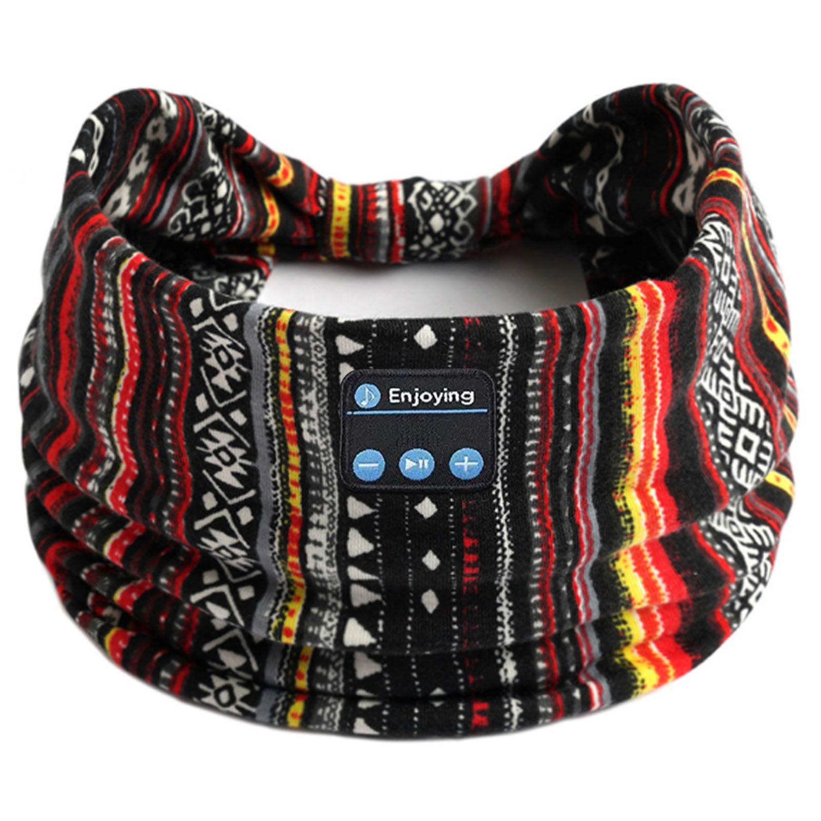 

Wireless Sleeping Headphones Soft Washable Yoga Running Bluetooth Headset Headband Handsfree Music Earphone Leopard Pattern