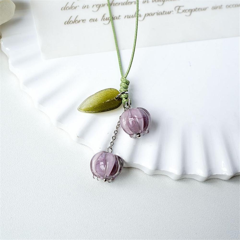 

Tulip Flower Cell Phone Rope Keychain Pendant Phone Case Strap Phone Charm Tele Phone Acc Anti-Lost Lanyard Hanging Cord Jewelry