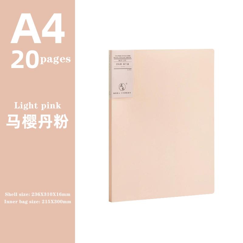 

JIANWU A4 Morandi File Bag 100 Pages Data Book Large Capacity File Folder Portfolio Office Stationery