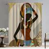 African Style Blackout Curtain for Room 2 Panel Tulle for Bedroom Partition Curtains Child Room Home Interior Curtains Shades