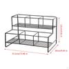 Coffee Syrup Rack Kitchen Countertop Organizer Bar Accessories Black Shelf for