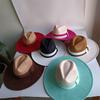 Elastisches Band Buntes Wildlederhut Herbst und Winter Damenfilzhut Breitkrempiger Hut Britischer Stil Retro Herrenhut Gorras Hombre