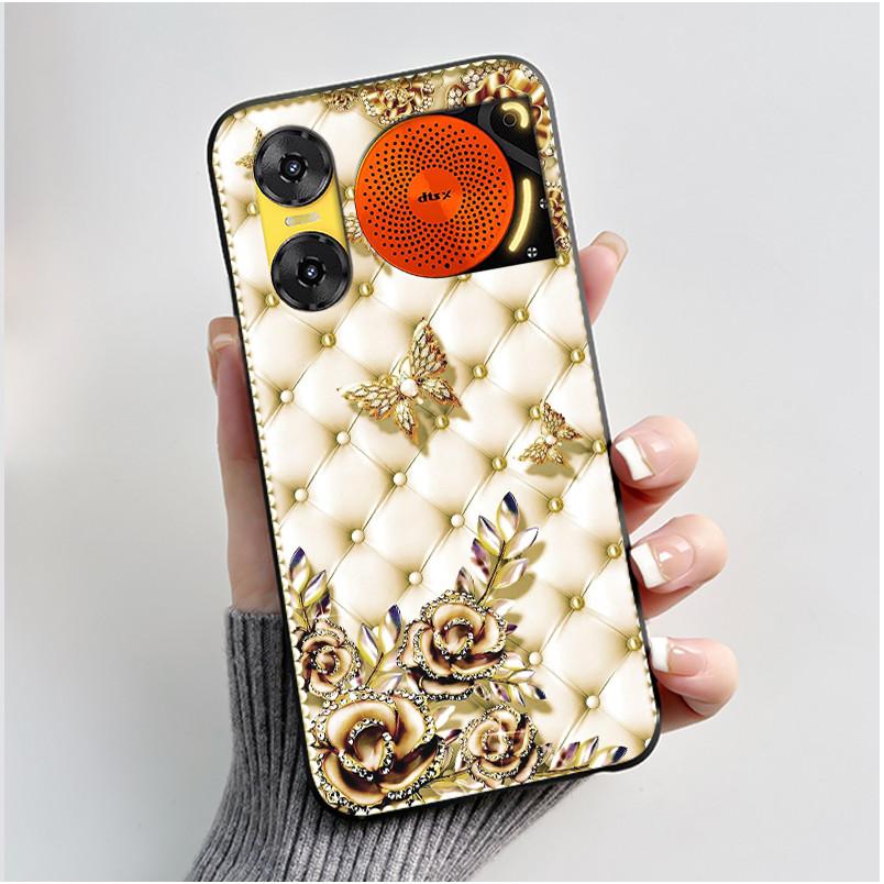 For ZTE Nubia Music 2 Case Cartoon Black Matte Silicone Soft Back Cover For Nubia Music2 Phone Cases 6.7" Protective Shell Z2460