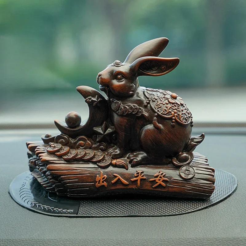 

1 шт. Полимерная фигурка кролика двенадцати знаков зодиака, китайская биомиметическая животная поделка, украшение для гостиной, подарок на новоселье