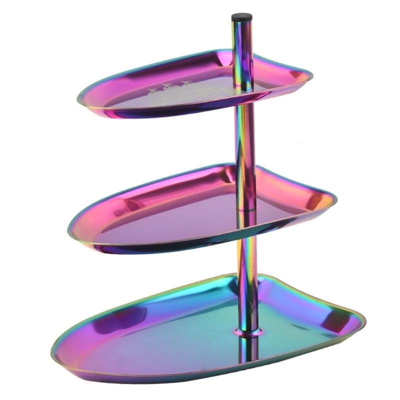 

Space Saving Dessert and Snacks Holder Multilayer Cake Stand 430Stainless Steel Construction for Durability and Styles