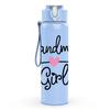 1PC Grandmas Girl Cursive Lettering Art 750ml Color Plastic Sports Water Bottle Leakproof Flip Straw Lid Suitable for Sports Office Home Use