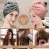 Solid Color Hair Towel Textured Dry Hair Cap 9.8 "X 25.5" Absorbent Hair Towel Wrap for Button-down Women