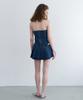 Obeodyupeulleeo Halter Neck Pleated Denim Dress_Indigo