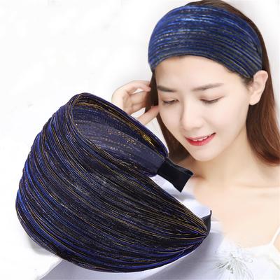 Neues böhmisches breites Stirnband elastische Haarbänder Retro-Streifen Haarreif rutschfest Damen Mädchen Lünette Haarbänder Haarschmuck