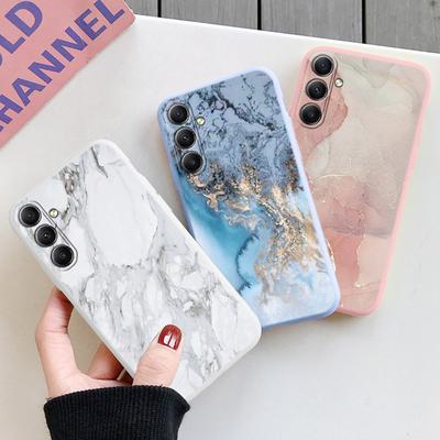 Mäkké silikónové puzdro s mramorovým vzorom pre Samsung A55 M35 S24 FE Xiaomi Redmi Note 13 Pro iPhone Huawei Honor Realme Ochranný kryt proti nárazu