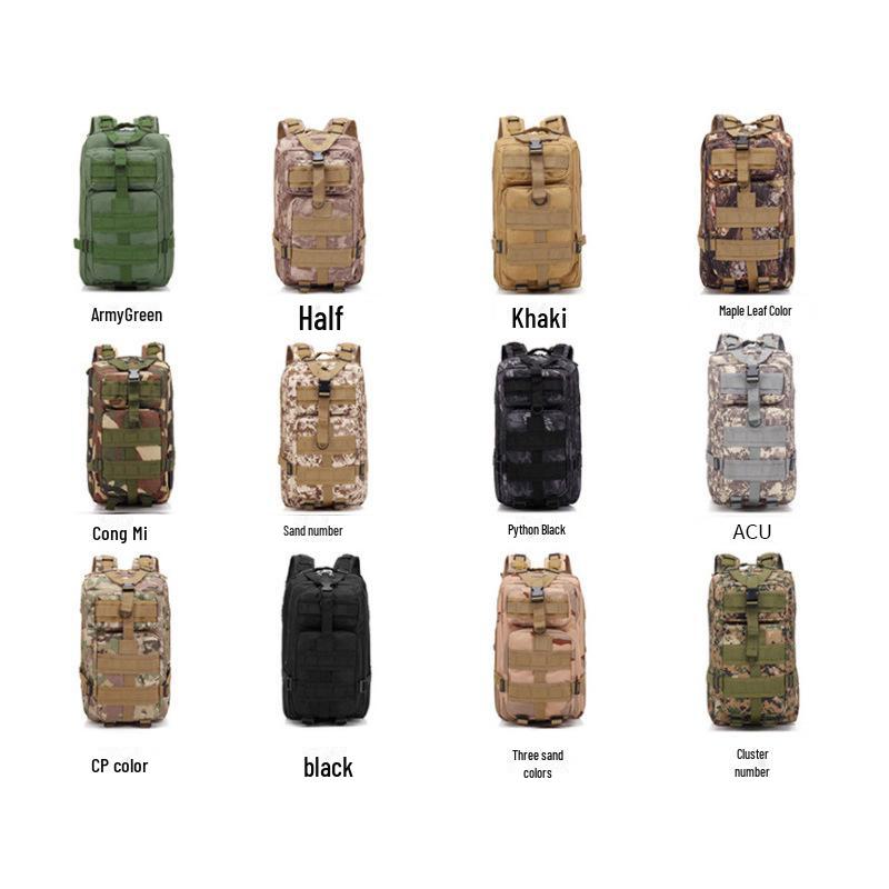 Multifunctional Camouflage Double-Shoulder 3P Tactical Backpack for Outdoor Sports, Military Enthusiasts, Mountaineering, and Hiking