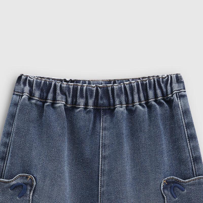 GAP Boys' Toddler 2026 Spring Bear Patch Pocket Cuffed Jeans