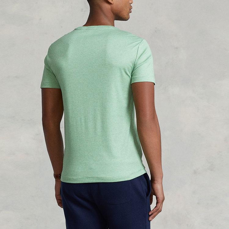 Polo Ralph Lauren Ss22 Solid Color Slim Fit Short Sleeve T-Shirt Men Tops Green RL14753-300