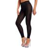 Leggings Femininas Transparentes Cor Sólida Transparentes Cintura Elástica Calças Skinny