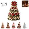 Christmas Garden Ornaments DIY Quilted Tree Kit, Handmade Fabric Tabletop Decoration, Home Holiday Ornament Collection Festive Craft Project