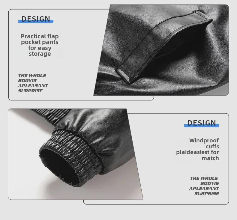 Chaqueta de Cuero Casual para Hombre Primavera/Otoño 2024