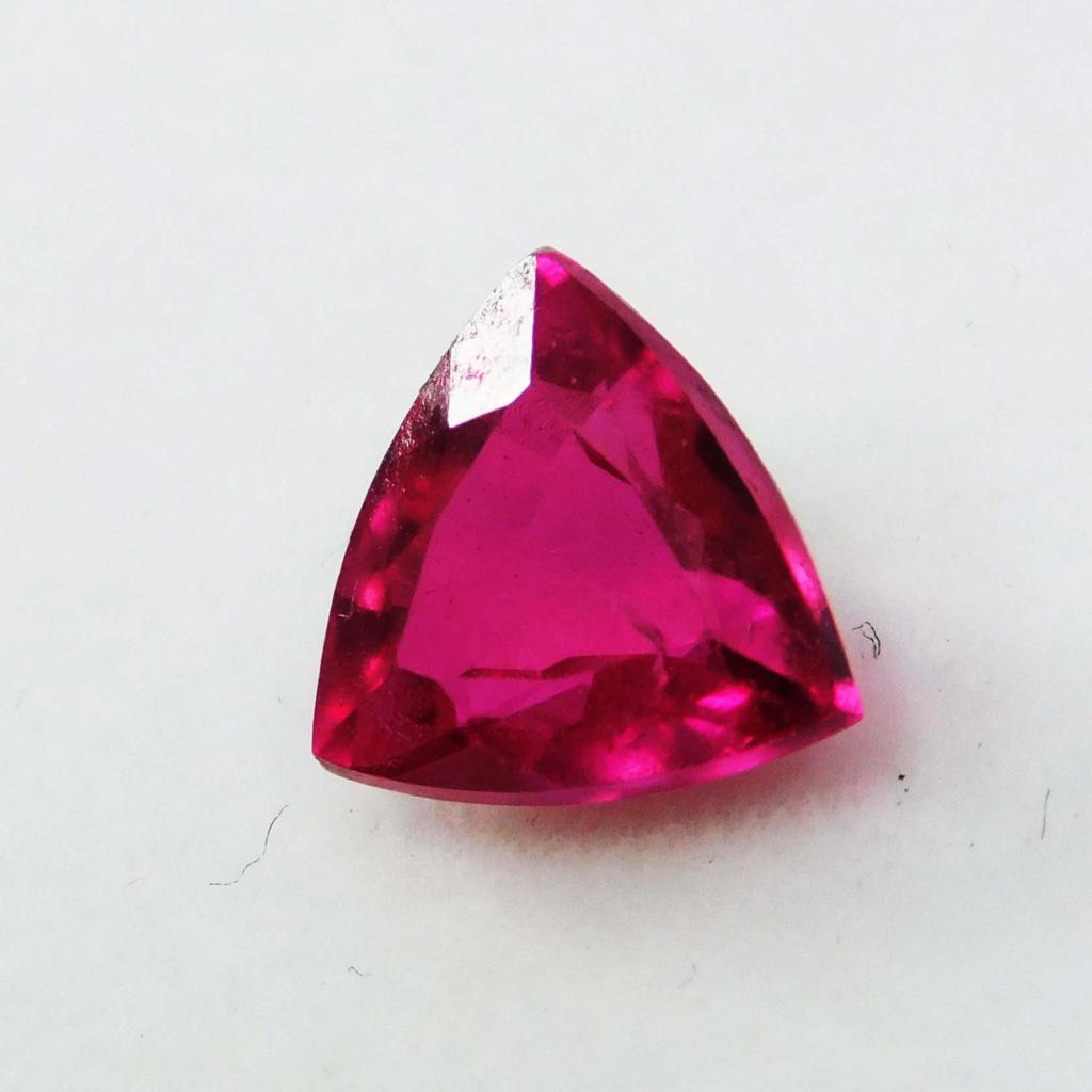 Natural Red Ruby Loose Gemstone Trillion Cut 8.32 ct for Jewelry Making and Gem Collections