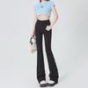 Jeans für Damen mit hoher Taille für den Herbst, Kleine Hufeisenhosen für elastische Schlaghosen für Damen mit Herbst, Winzige Hosen für Damen