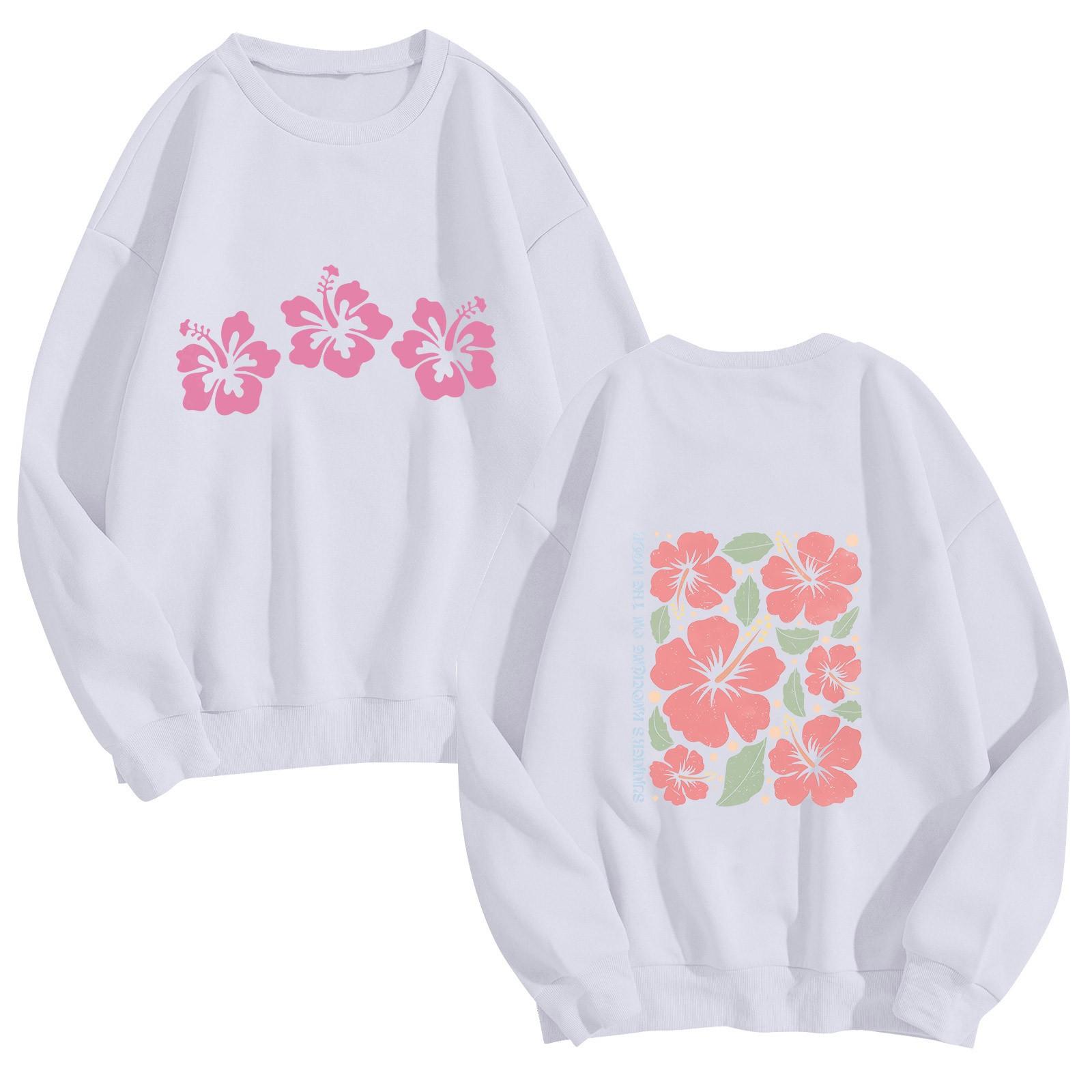 

Женская мода повседневная однотонная блузка с длинным рукавом и круглым вырезом XL белый