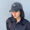 RICYGVM Embroidery Love Baseball Hat For Women Retro Denim Duck Tongue Hat Solid Color Heart Peaked Cap Unisex Sunshade Visors