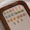 10 Pcs 3D Carved Rose Resin Colorful Rose Nail Charms Flower Accessories Material Nail Art Decorations Diy Manicure Salon Supply