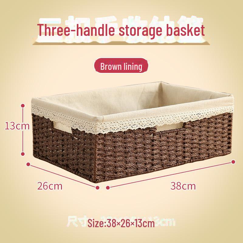 

Плетеная настольная корзина для хранения игрушек и закусок