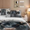 3-Piece Bedding Pillowcase Quilt Cover Set Black Bull Pattern 2D Digital Printing Suitable For Bedroom Dormitory Decoration