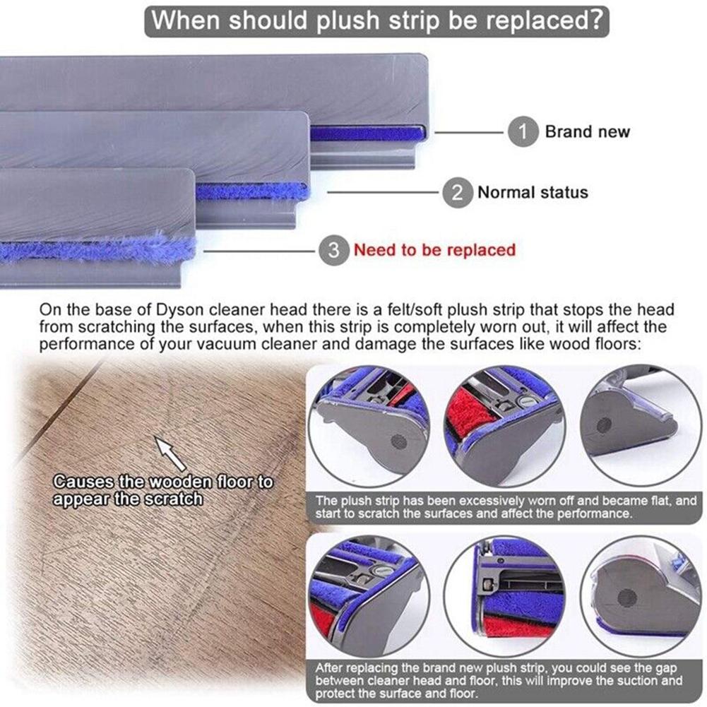 Plush Strips Bottom Strip Vacuum Parts Velvet Adapter