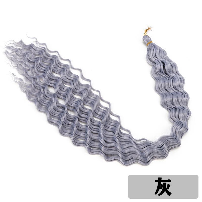 30Inch Syntheitc Pre Stretched Long Deep Wave Curly Braiding Hair Extensions Ocean Wave Crochet Hair for Women
