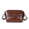 New Oil Waxed Cowhide Fashionable Shoulder Bag Versatile Casual Mobile Phone Crossbody Bag