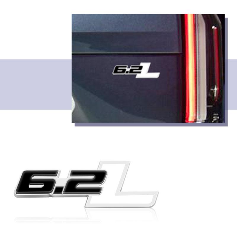 3D Metal Car Decor 6.2L Emblem Fender Tail Side Badge Rear Bumper Trunk Sticker F150 Badge Rear Bumper Trunk Sticker